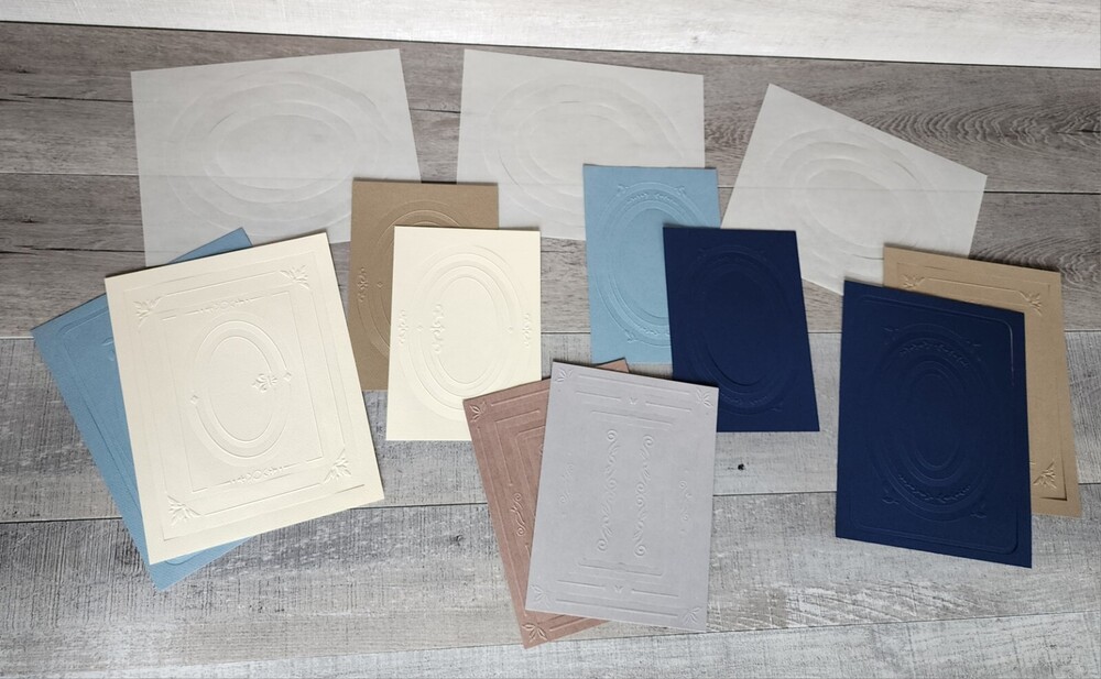 Large Scrapbook Junk Journal Ephemera Die Cut Frames Lot - Vellum, Cardstock #37